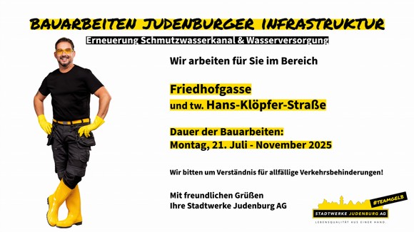 Bauarbeiten Judenburger Infrastruktur
