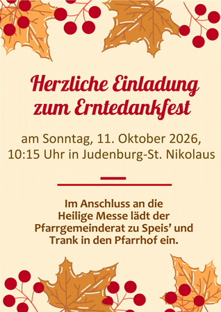 Erntedankfest der Pfarre St. Nikolaus
