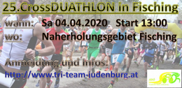 VERSCHOBEN auf 24.Oktober 2020 25. Fischinger Cross-Duathlon
