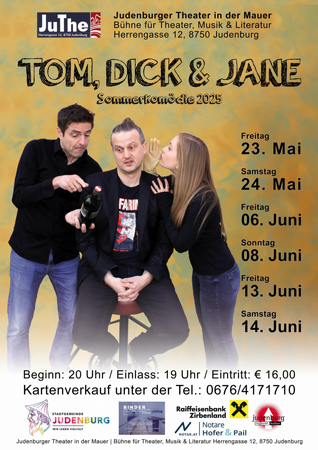 Tom, Dick und Jane, Sommerkomödie im JuThe