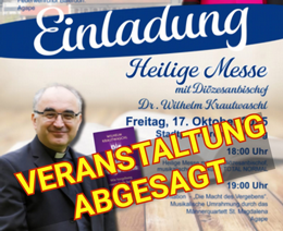 ABGESAGT - Heilige Messe mit Diözesanbischof Dr. Wilhelm Krautwaschl